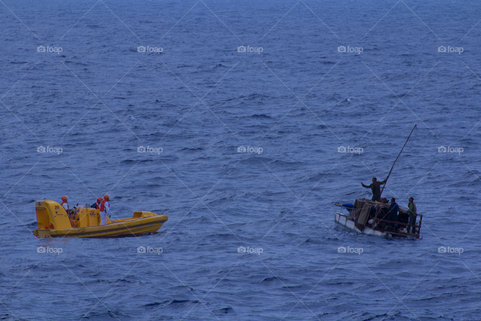 Cuban Rescue at Sea 1 of 11. Royal Caribbean rescue of Cuban immigrants 02MAR15