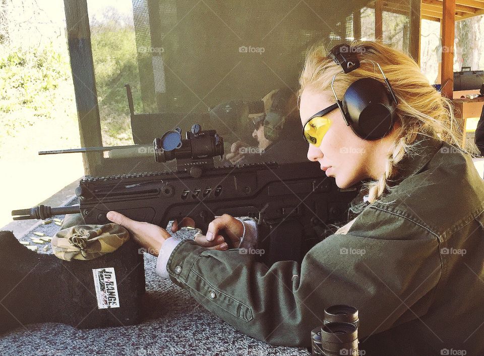 Daddy-daughter time at the gun range