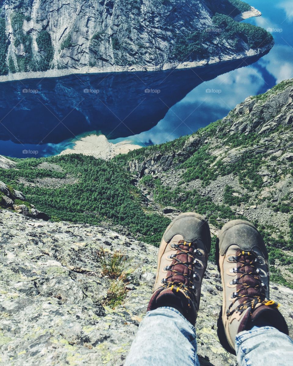 Feet view at Trolltunga 