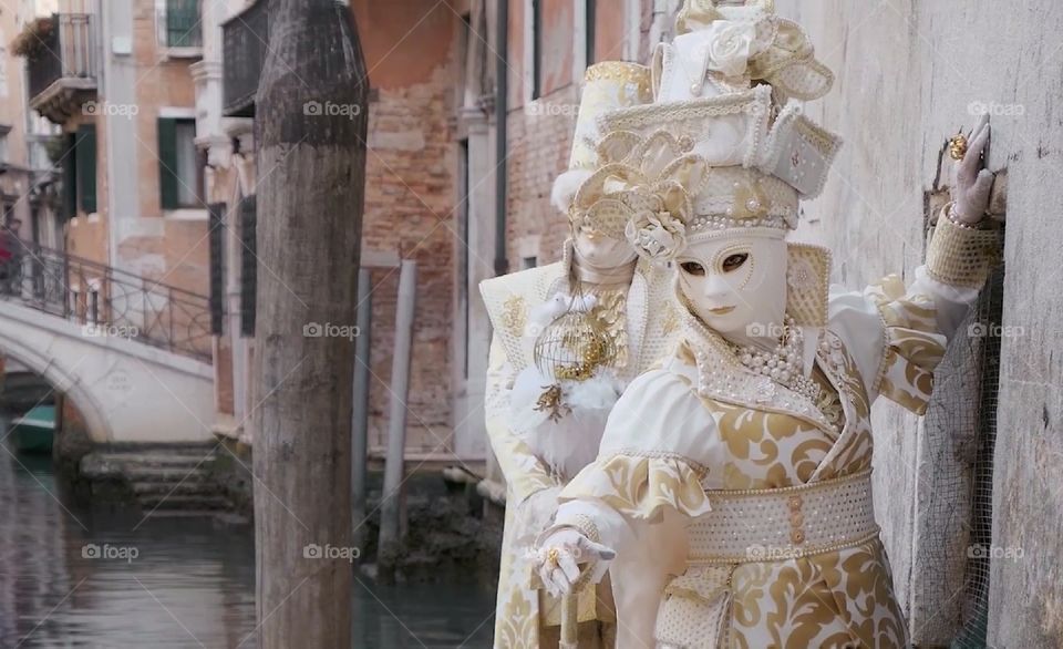 Carnevale di Venezia. Maschere in posa.