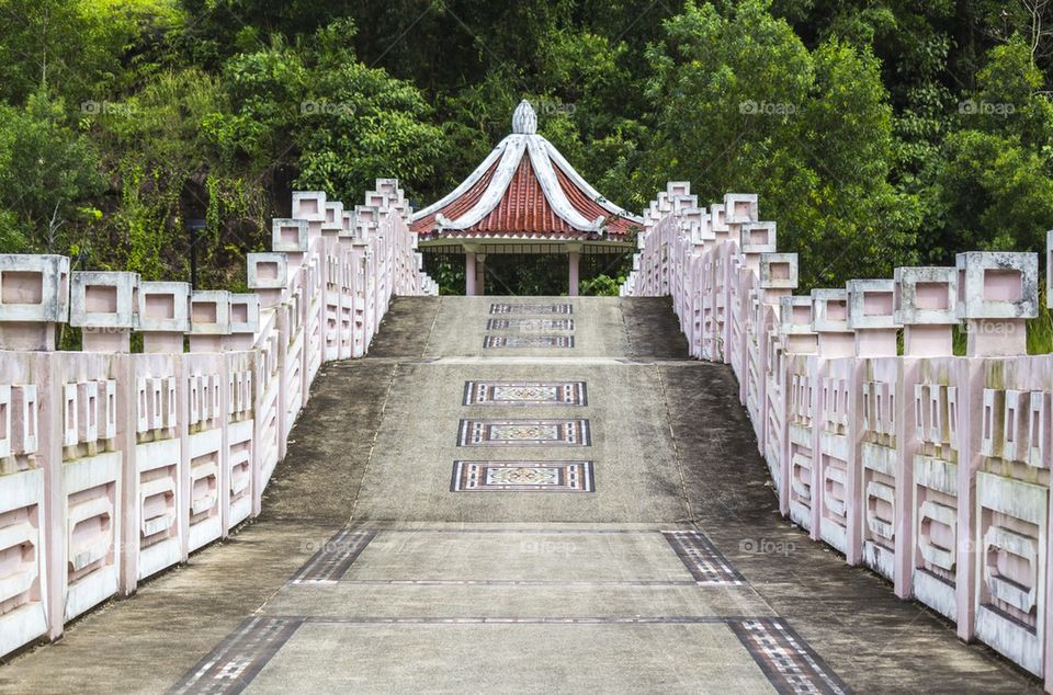 Chinese budge and pavilion