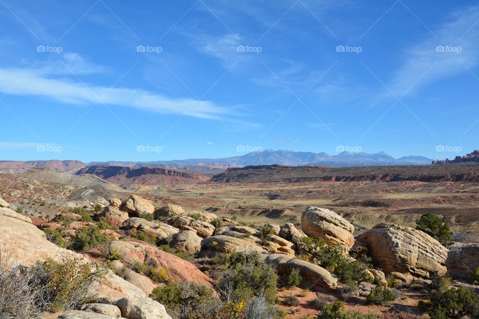 Scenic landscape in desert
