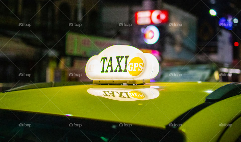 Taxi services in the streets of Thailand Southeast Asia