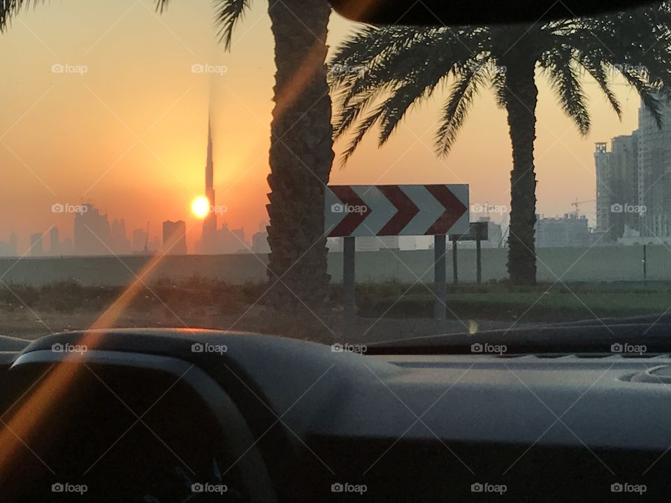 A nice sunset in the UAE