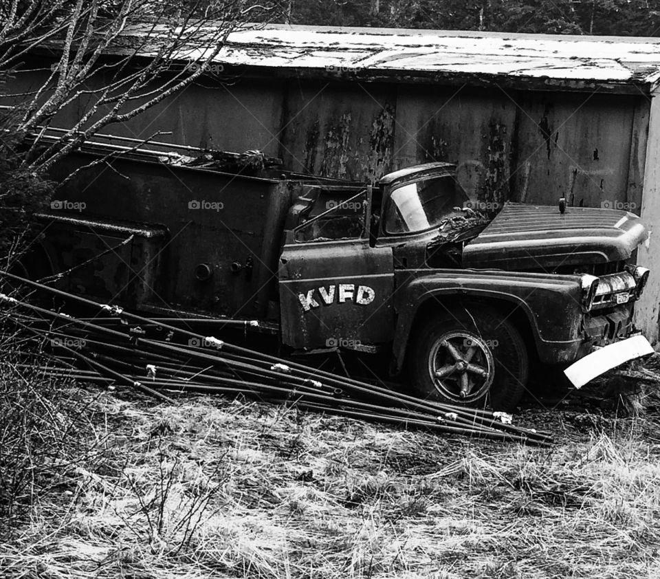 Old Fire Truck. Old Fire Truck