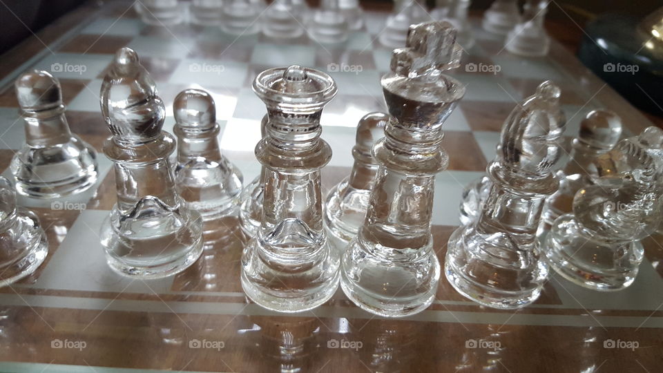 closeup chess set