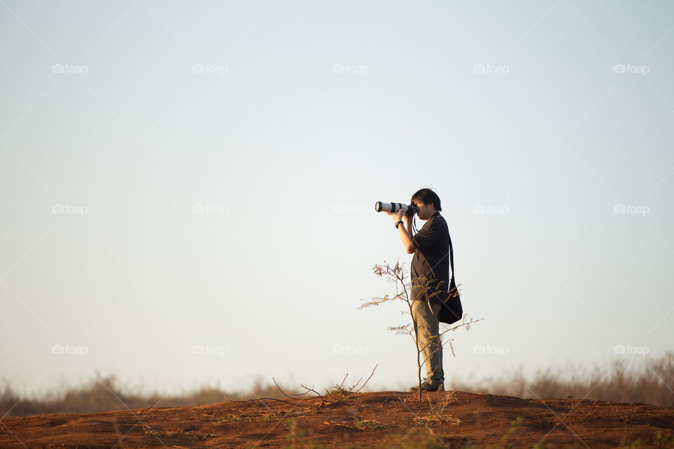 Photographer in the field 