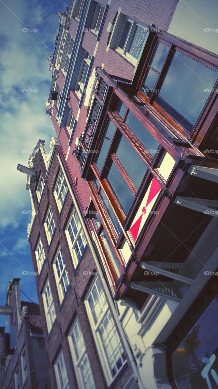 Red light. Downtown Amsterdam
