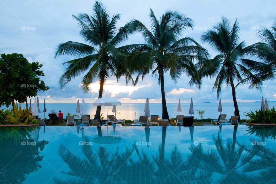 Swimming poole beach resort