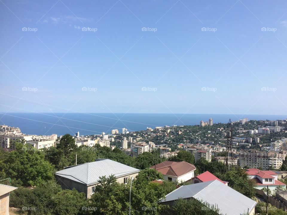 Crimea, Yalta city, Black sea, warm, beautiful 