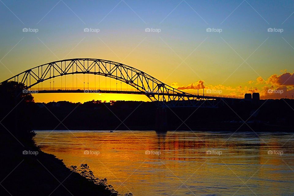 Sagamore Bridge. Just a stroll along the Cape Cod canal at sunset