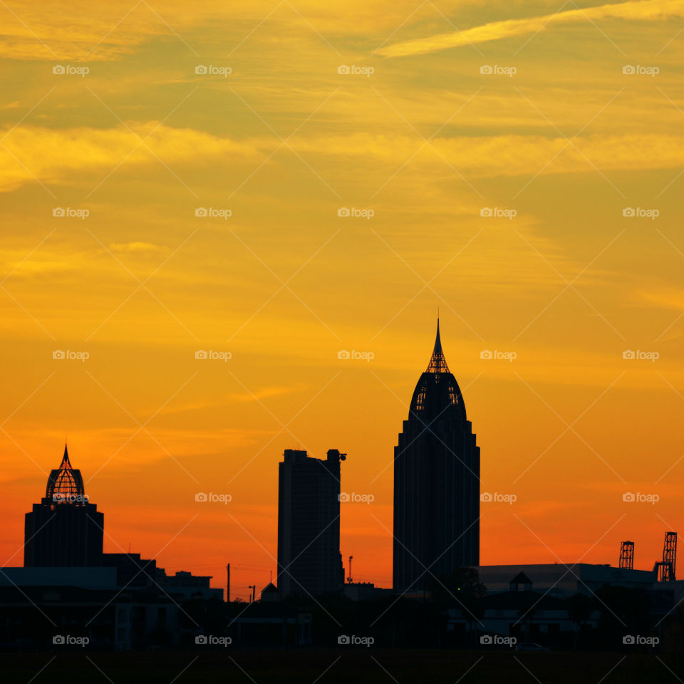 Silhouette of buildings 