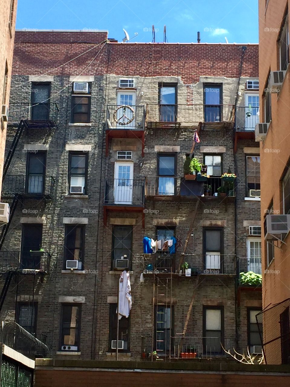 Fire escapes in. June