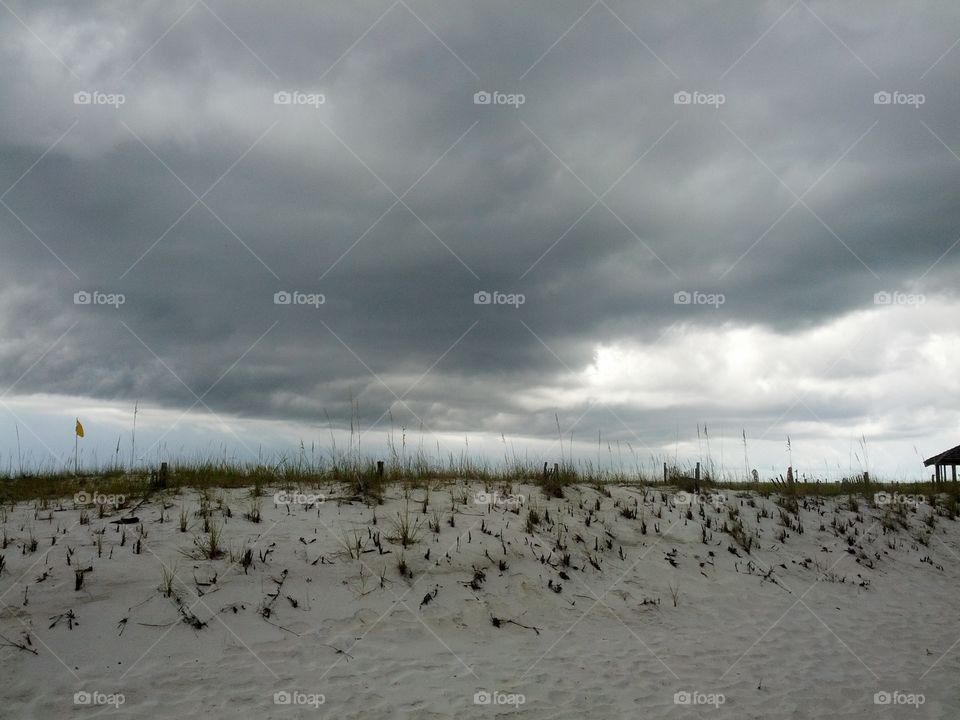 Storm clouds at the beach