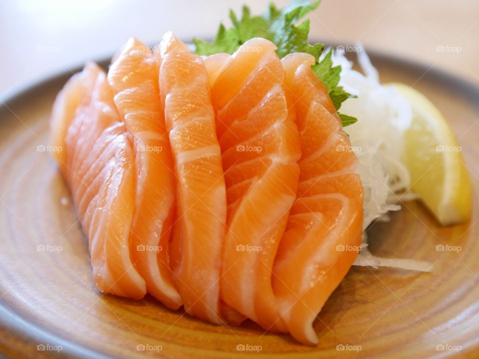 Sashimi in plate