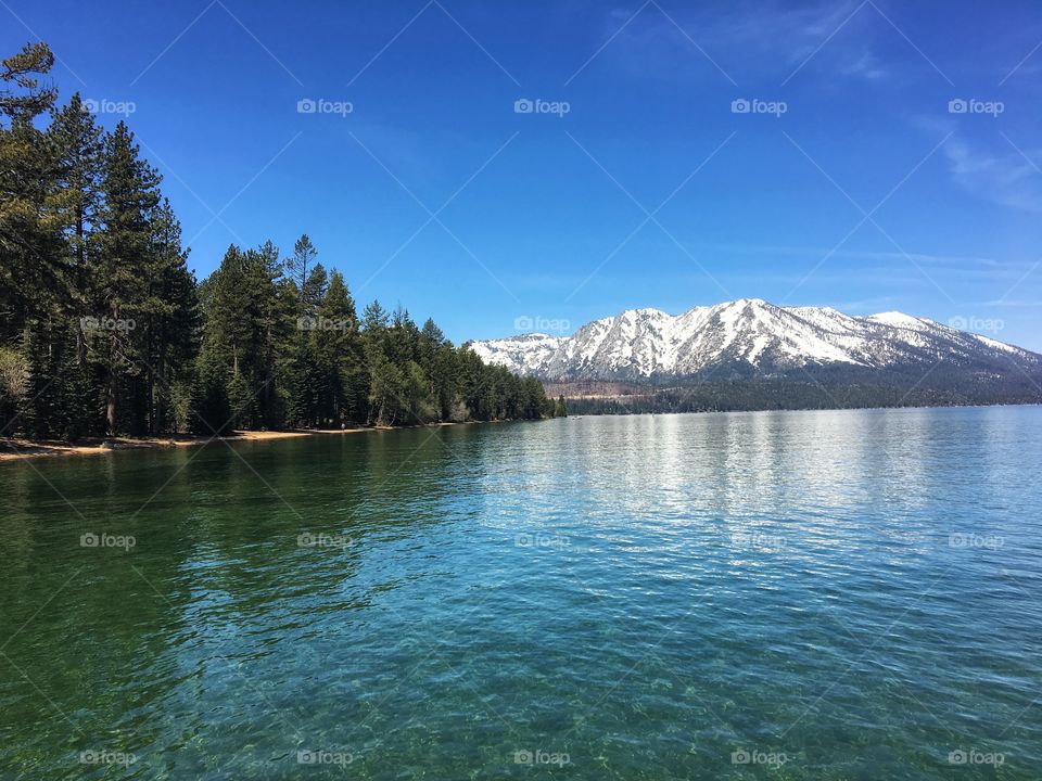 Scenic view of lake tahoe, california