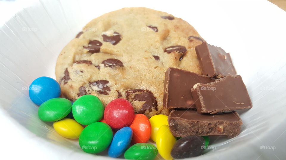 Chocolate with candy