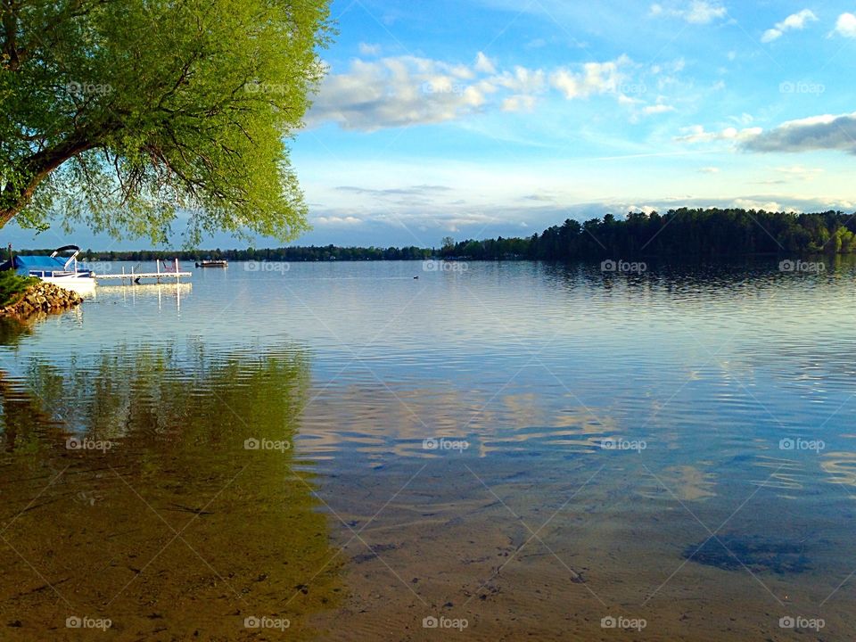 The lake. Kelly Lake, Wisconsin
