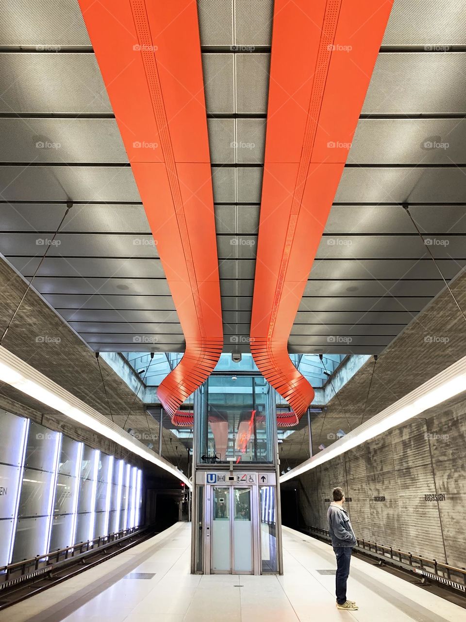 Bright and colorful boost subway train 