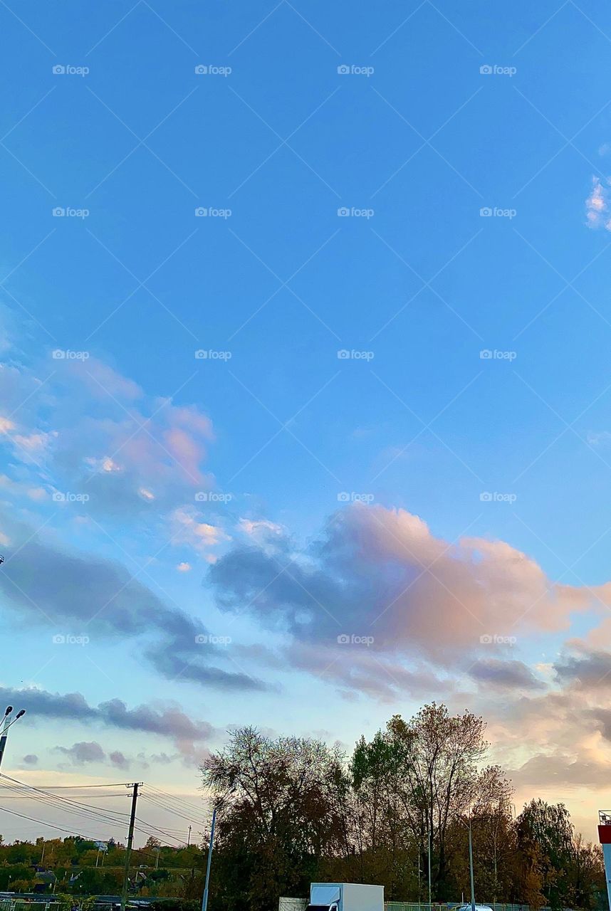 #sky #clouds
#trees#truck#day#