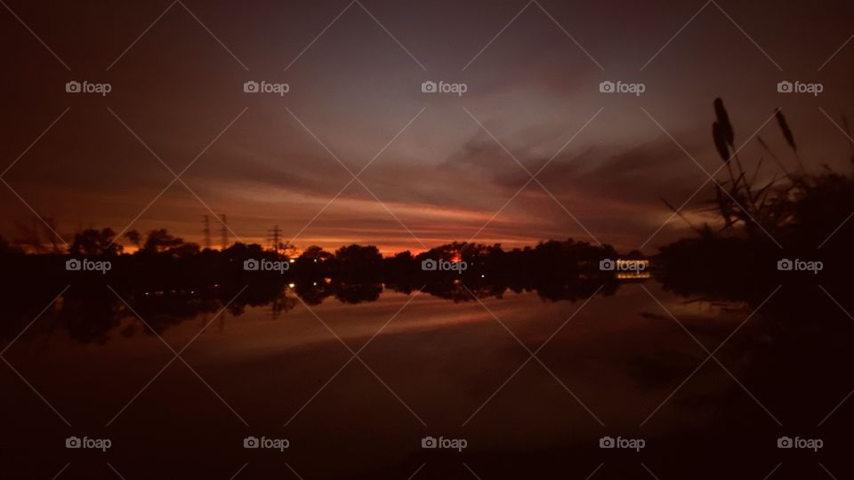 The Beautiful End to a gorgeous Day when the sky opened into this Fiery Red Sunset. 