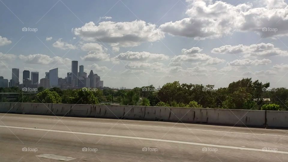 Driving on Highway in Texas