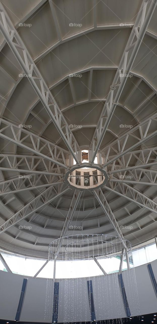 beautiful snail-shaped roof architecture design in Los Aviadores Shopping Center