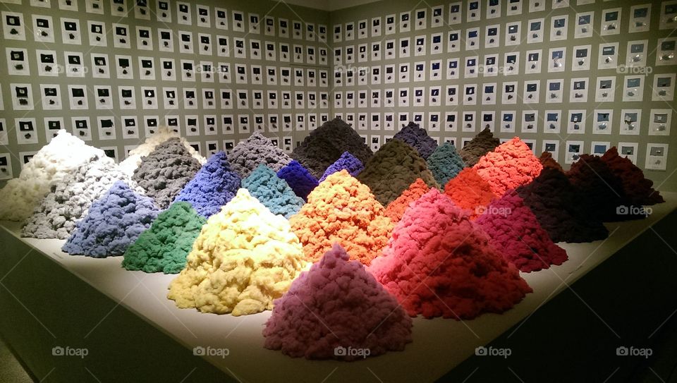 Recycled cotton - photo taken at the Design Museum, London.