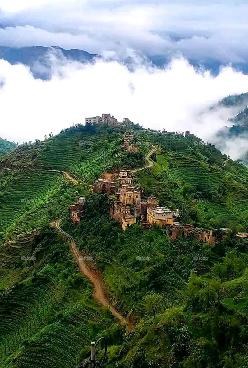 Glory be to God, the magnificent and picturesque view and the natural green trees are a view that is nothing more wonderful than it