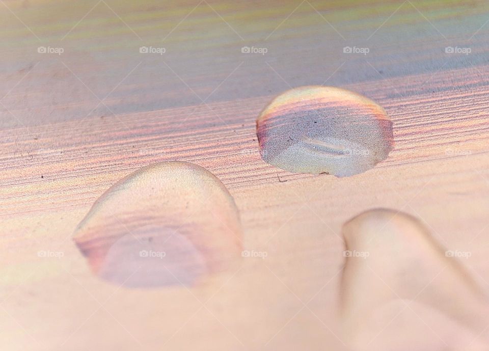 Droplets on a colourful background