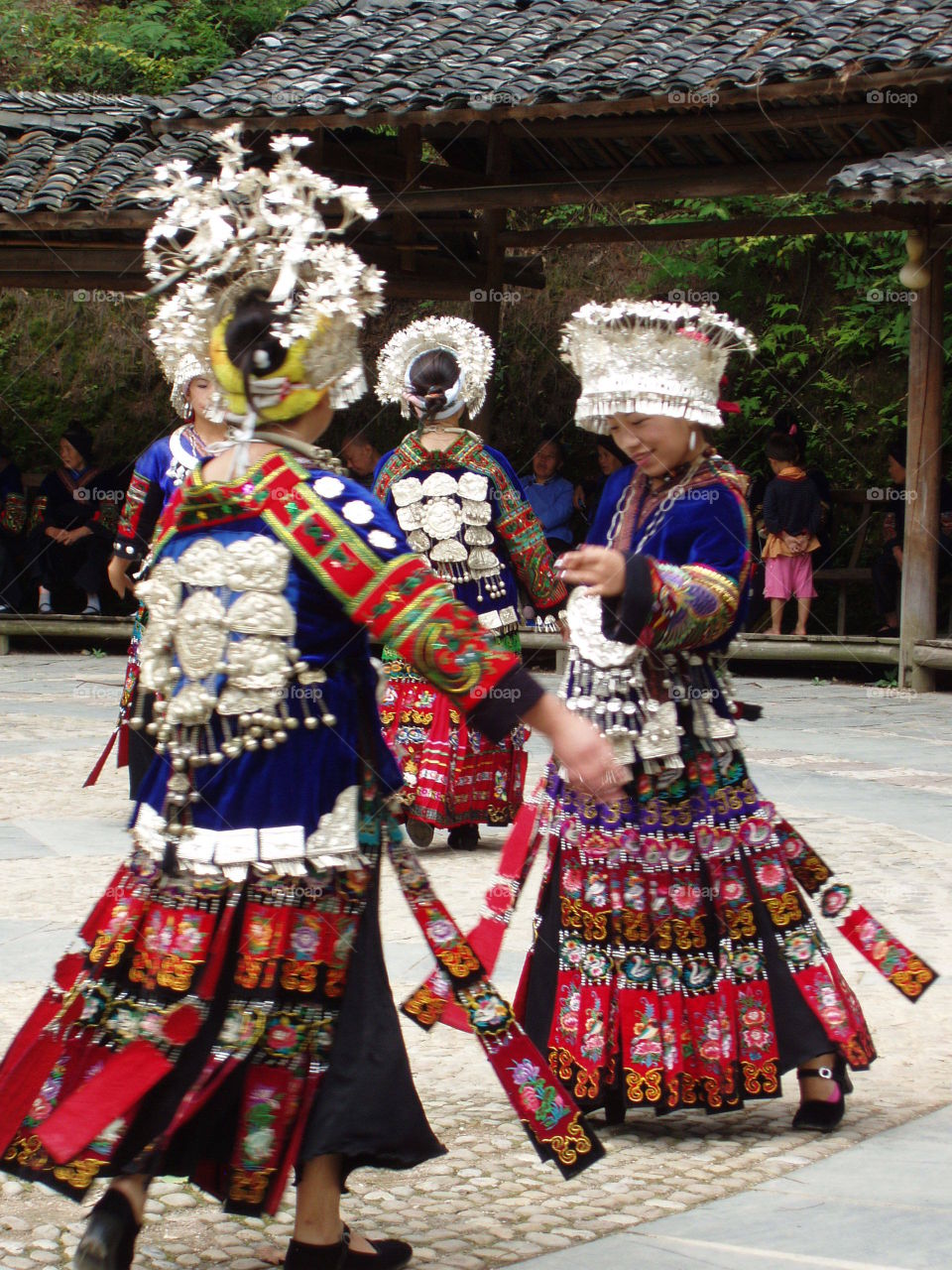 Miao Dancers . Miao Village, Guizhou, China