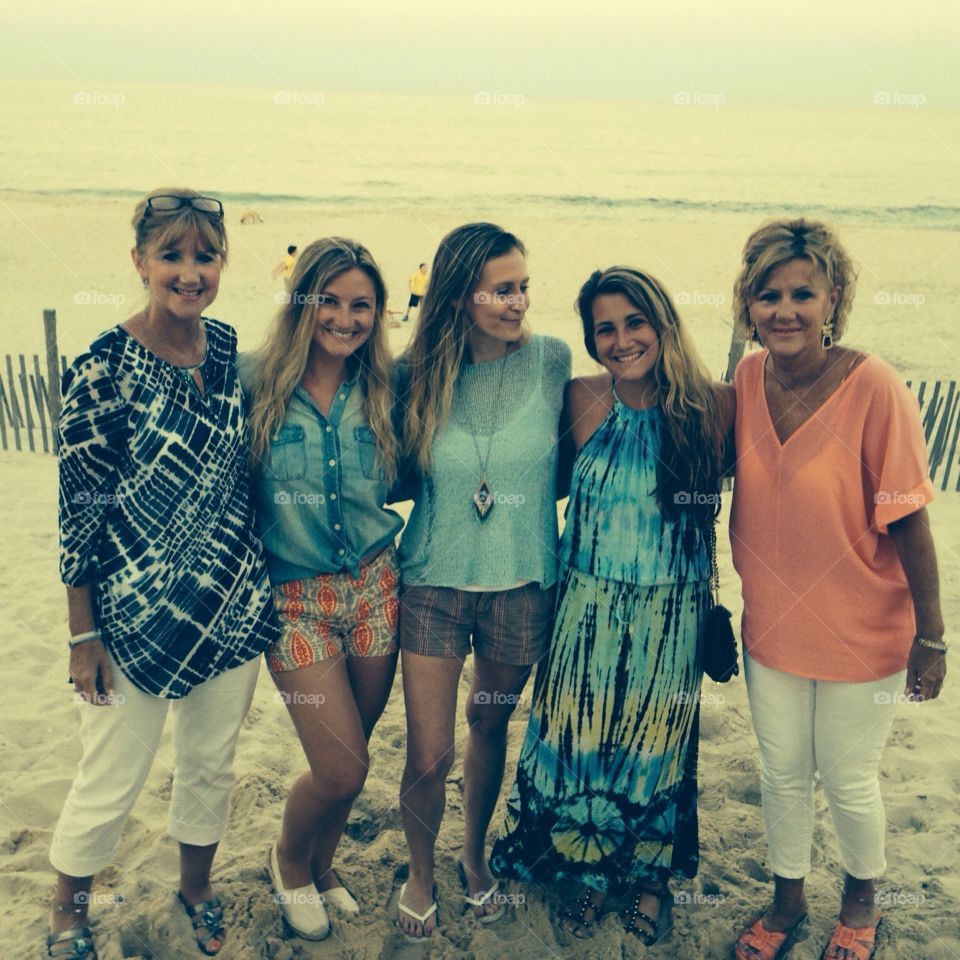 The lovely women in my life . Aunts and nieces in LBI (long beach island)
