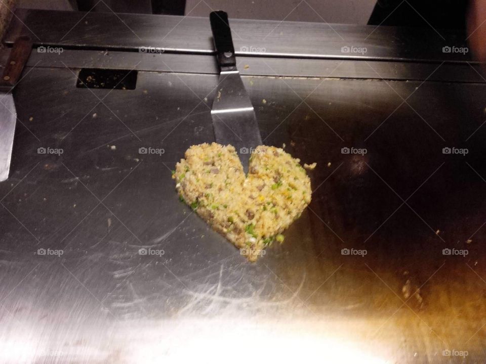 Fried rice heart
