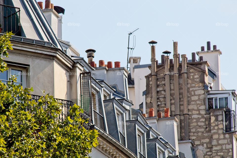 facade of the house in paris