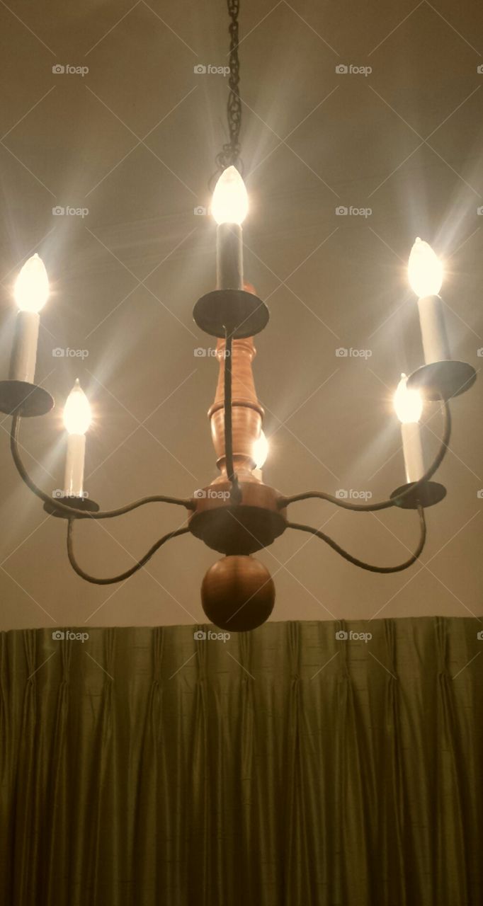 vintage wooden chandelier