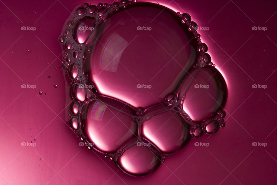 Beautiful abstract foam purple and pink bubbles background