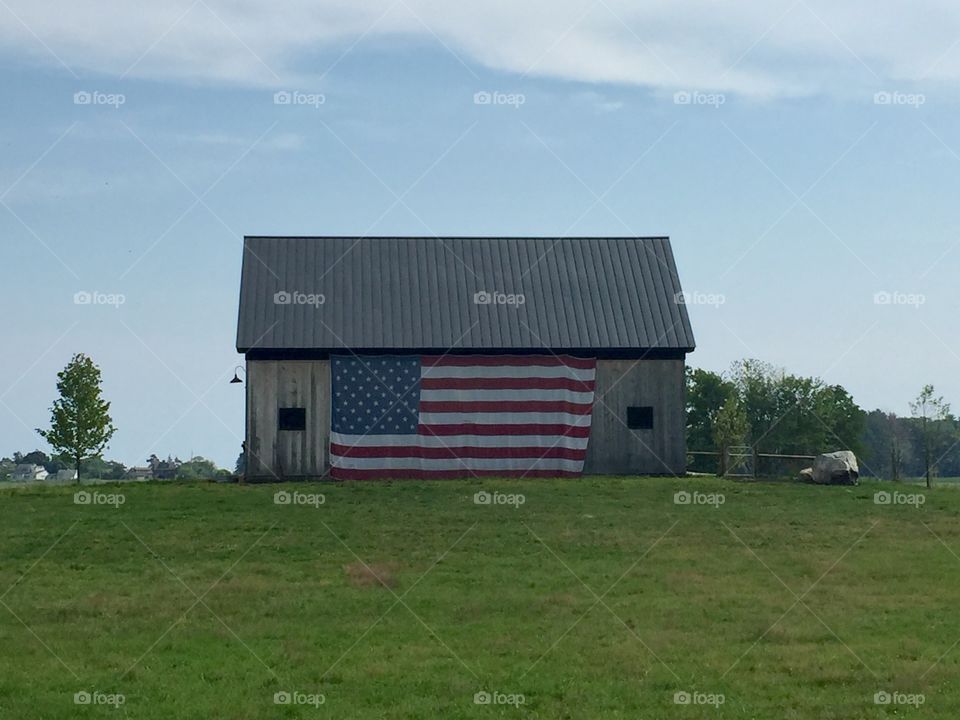 US Flag on theFarm