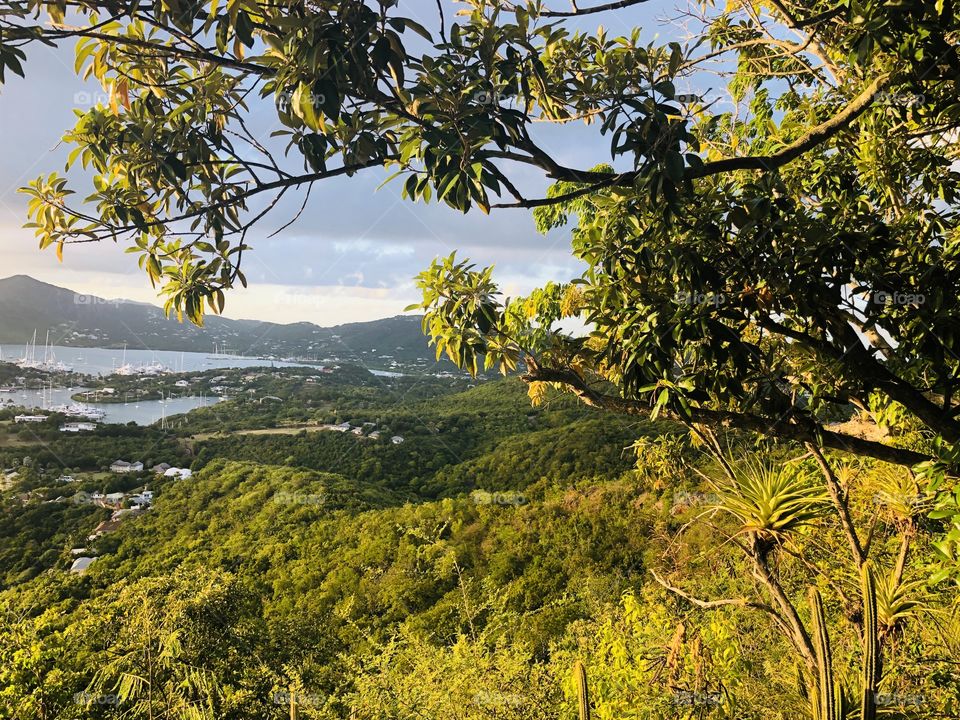Shirley Heights Antigua Mountain View of harbor
