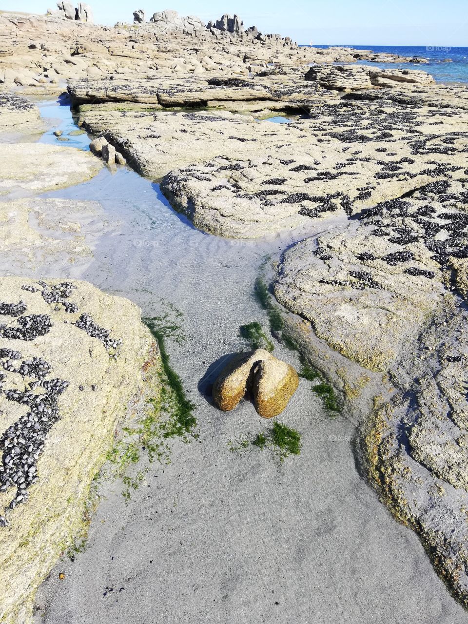 Rocher et plage bretonne