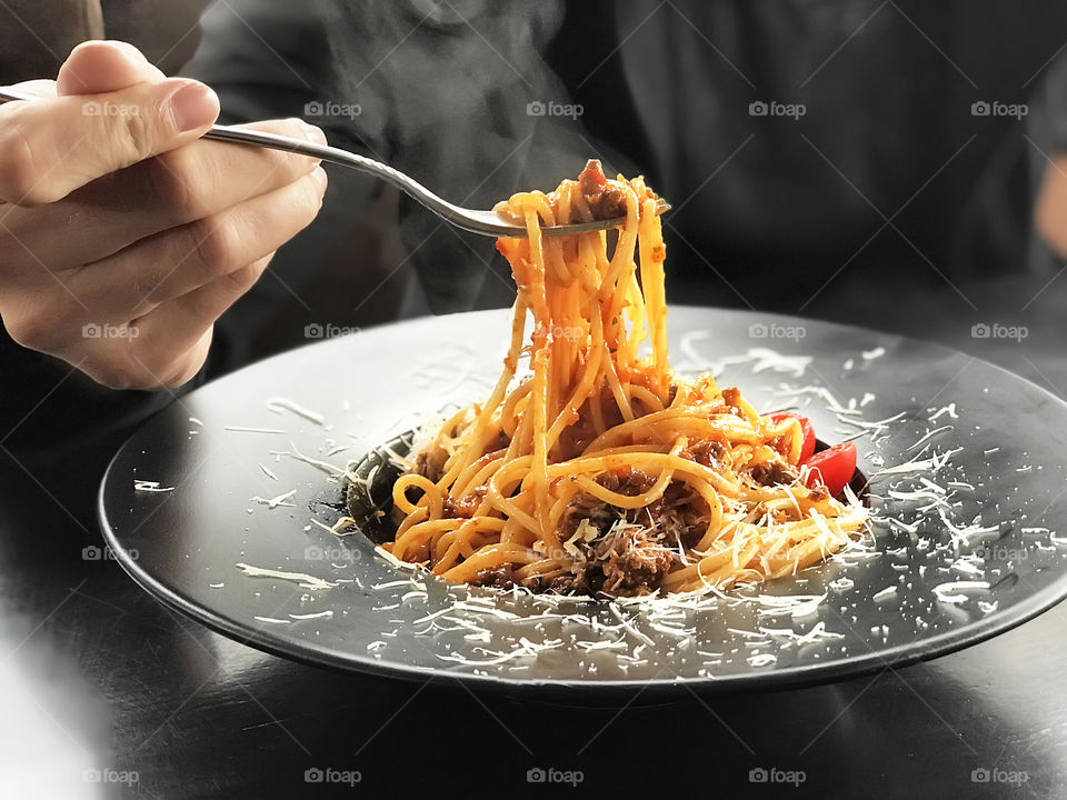 Hot italian pasta 