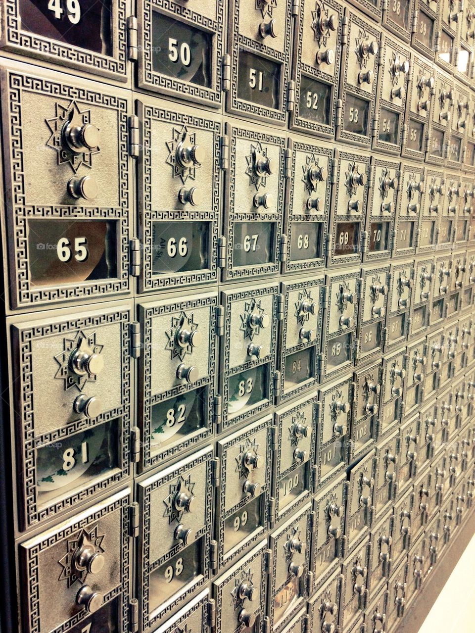 Antique mail boxes