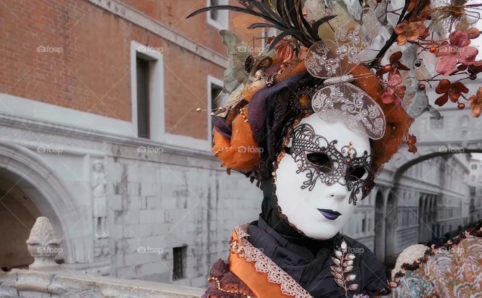 Carnevale di Venezia. Maschere in posa.