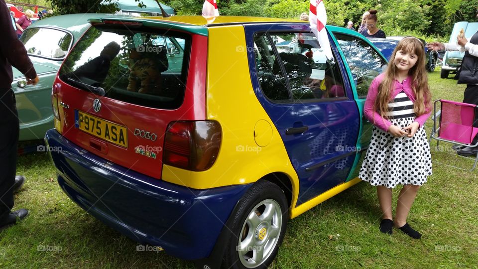 multi coloured humorously funny vw Volkswagen Polo