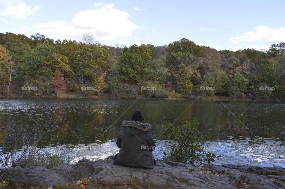 Me and the wife sits down to rest a little 