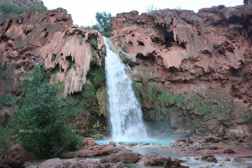 Hidden deep in the Grand Canyon you'll find beautiful waterfalls such as this