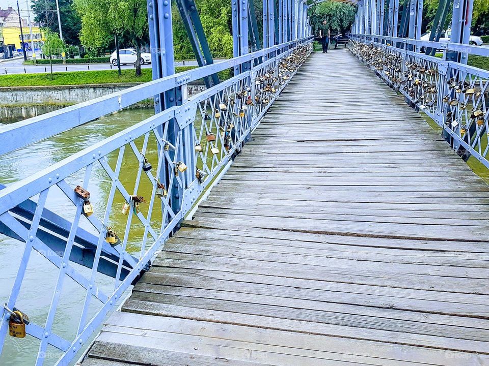 bridge with locks of love