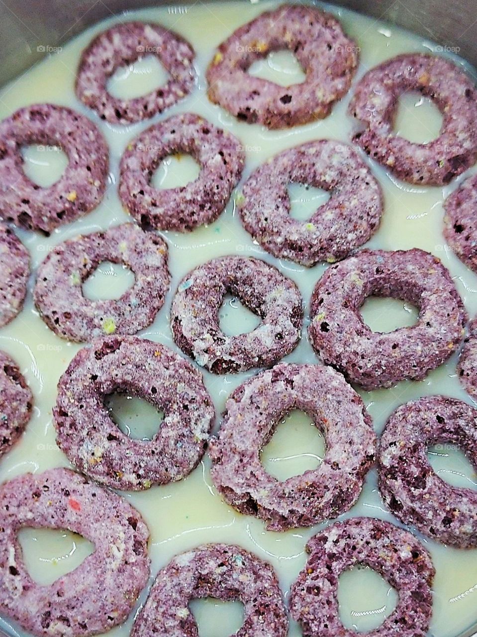 Grape 🍇 flavored circles of fruity goodness a morning delight.