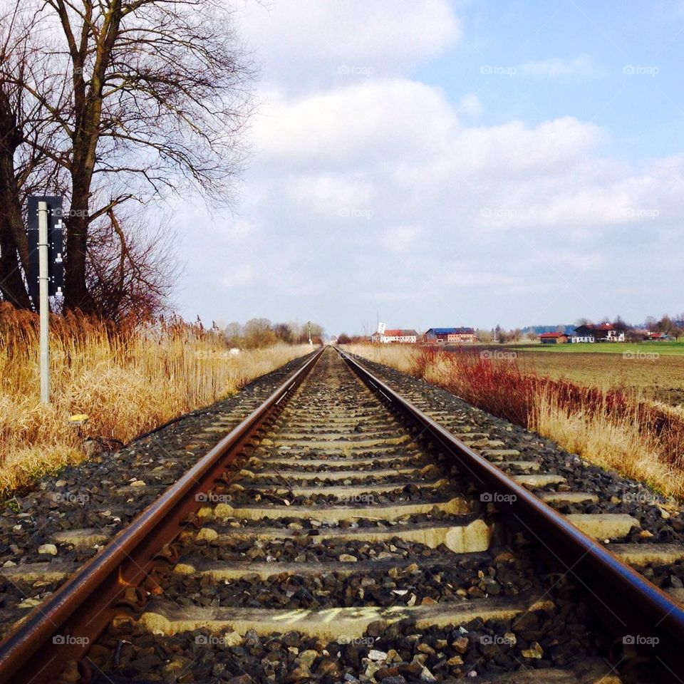 View of railroad track