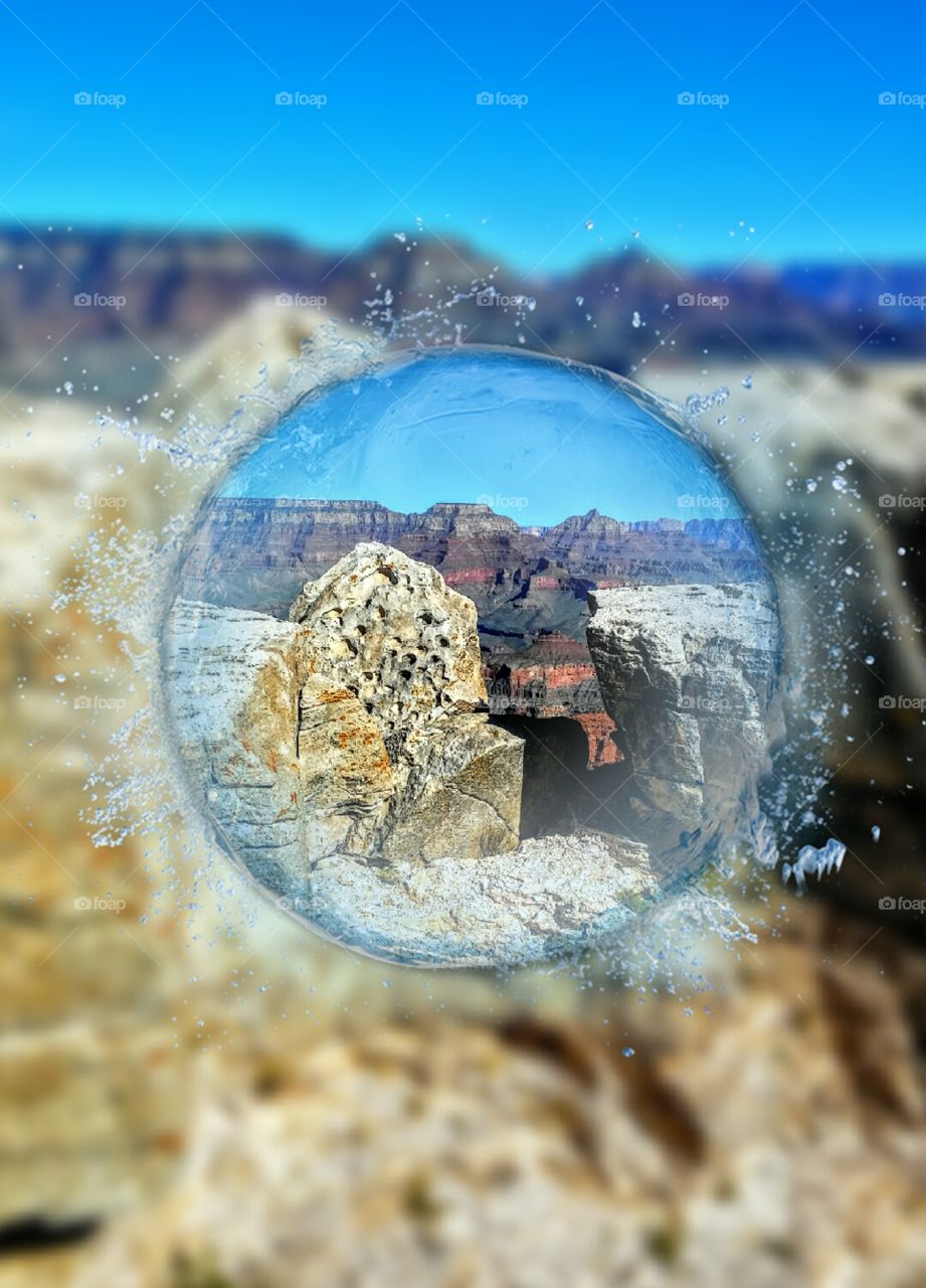 a splash view of the South Rim Grand Canyon