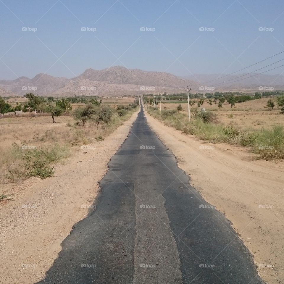 straight road in India